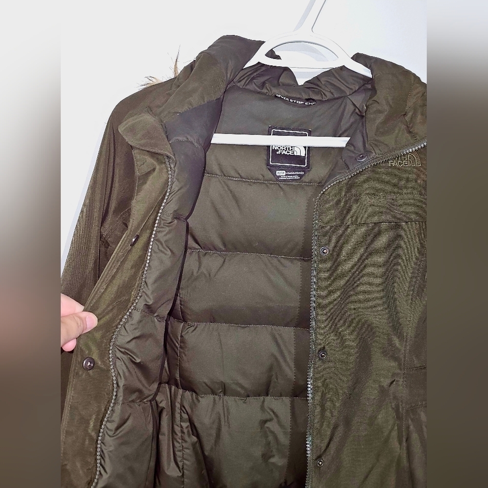 The North Face HyVent Parka Coat Womens XSmall Green - Goose Down - Picture 6 of 6